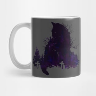 spooky jungle cat Mug